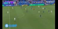 朝鲜女足2-0领先中国台北女足，洪成玉门前头球破门完成梅开二度